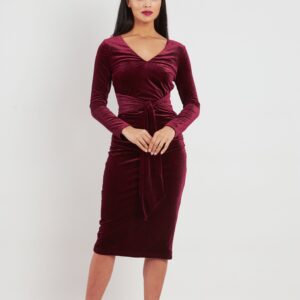 Sade Sleeve Velvet Dress