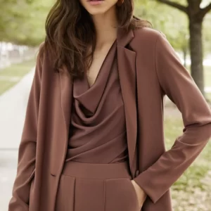 Joseph Ribkoff Toffee One Button Blazer