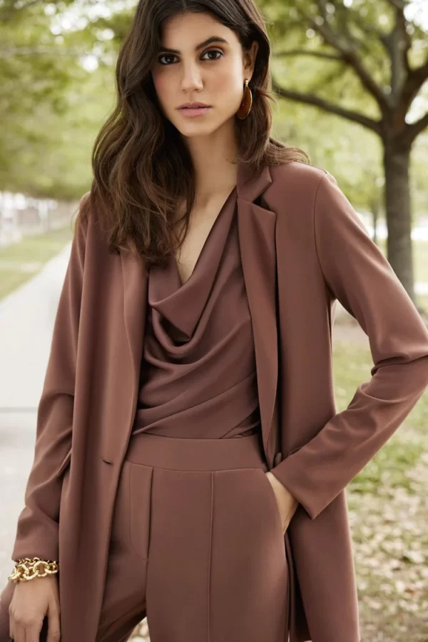 Joseph Ribkoff Toffee One Button Blazer