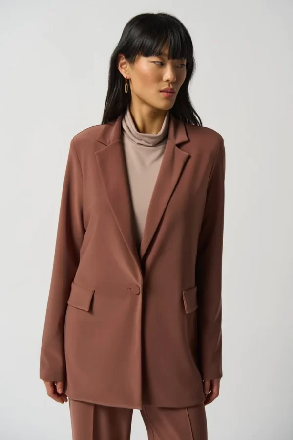 Joseph Ribkoff Toffee One Button Blazer - Image 3
