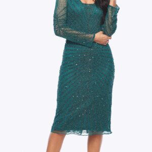 Beaded Cocktail Dress in Holly