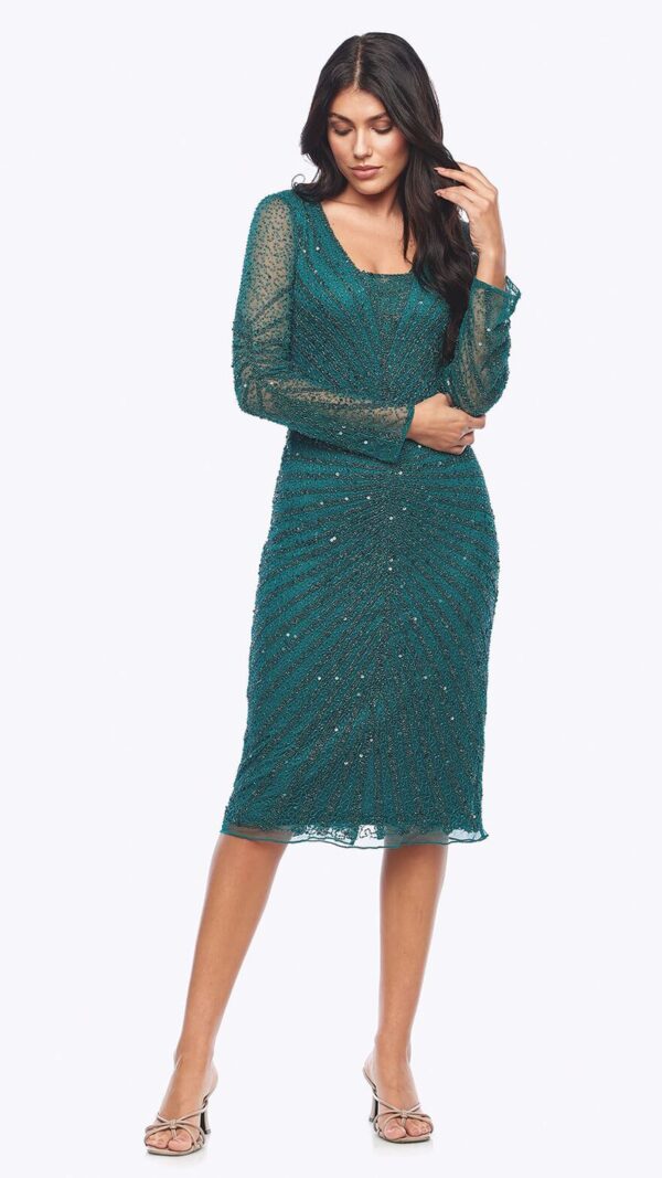 Beaded Cocktail Dress in Holly