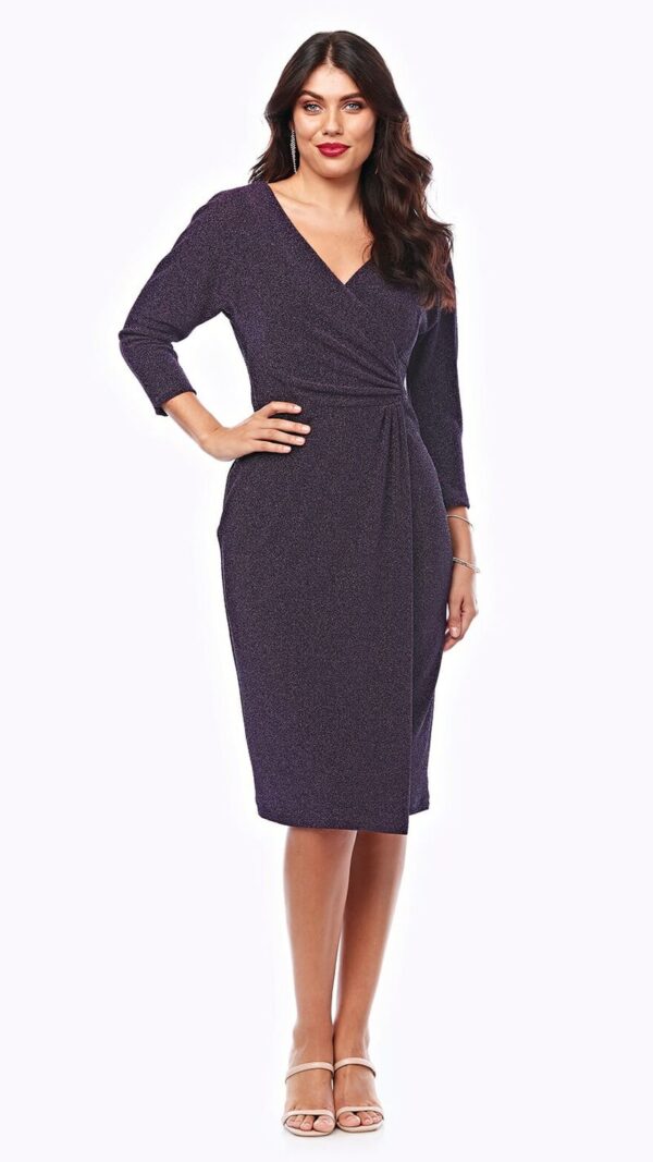 Stretch Glitter Knit Cocktail Dress