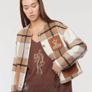 Nancy Collarless Cropped Cord Jacket