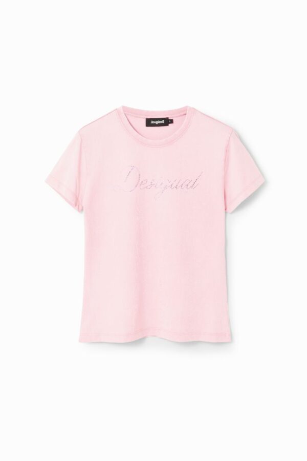 Desigual Short Sleeve Rhinestone T-Shirt - Image 5