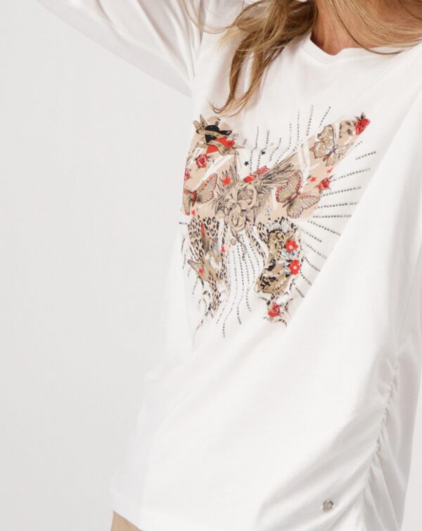 Monari Butterfly Print Top - Image 2