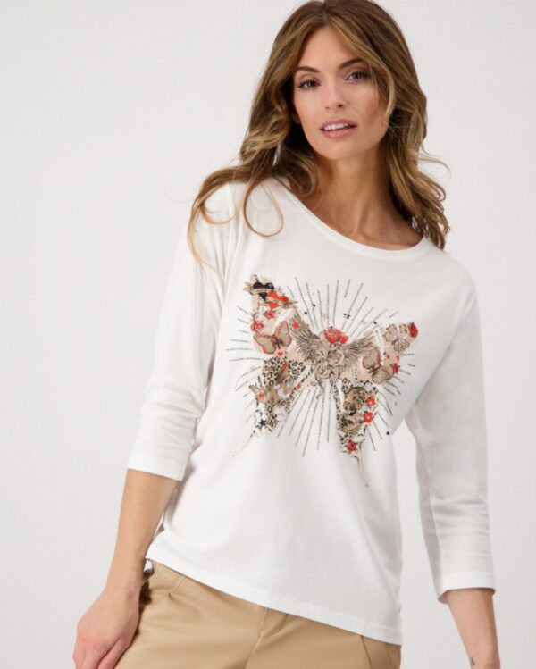 Monari Butterfly Print Top