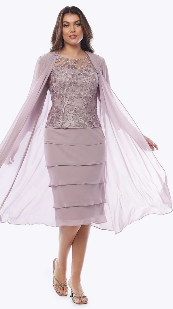 Layered Chiffon Cocktail Dress