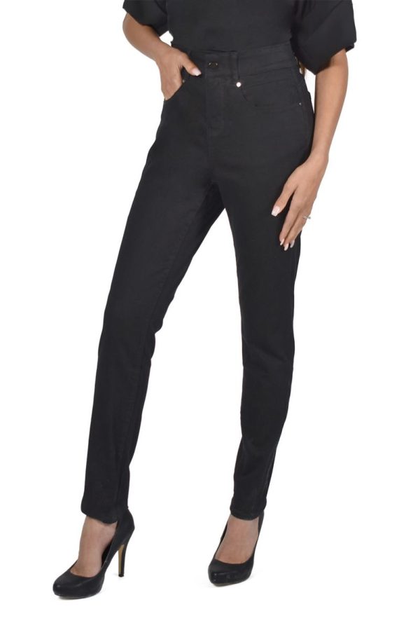 Frank Lyman Straight Leg Black Denim Jean