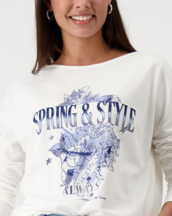 Monari T-Shirt with Decorative Stone Print - Image 3