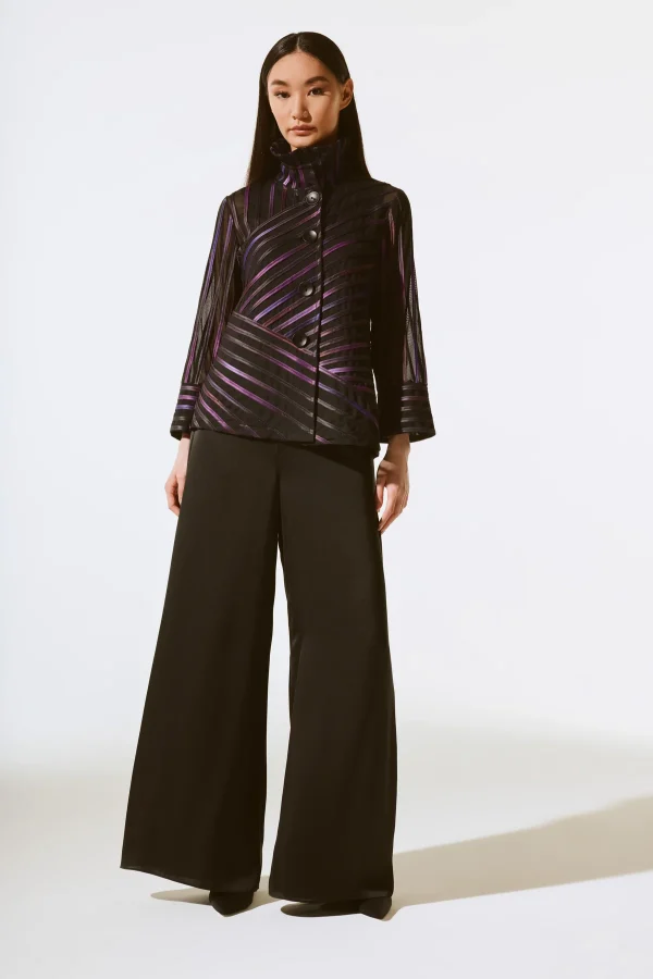 Joseph Ribkoff Abstract Print Soutache Jacket