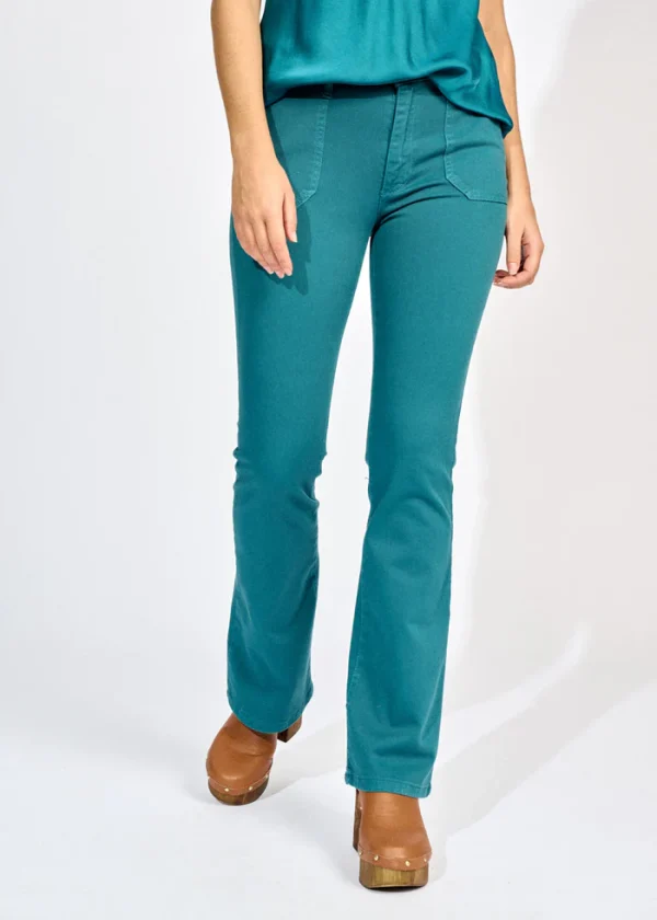 Patsi Flare Trousers - Teal - Image 2
