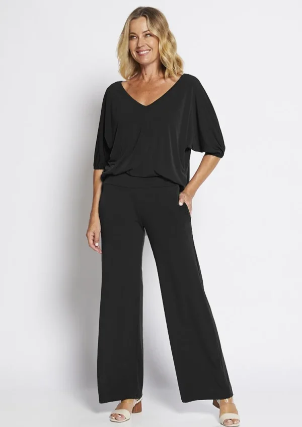 Philosophy Great Blouson Top in Black - Image 2