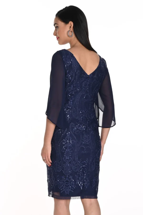 Frank Lyman Sheath Sequin V-neck Dress - Image 3