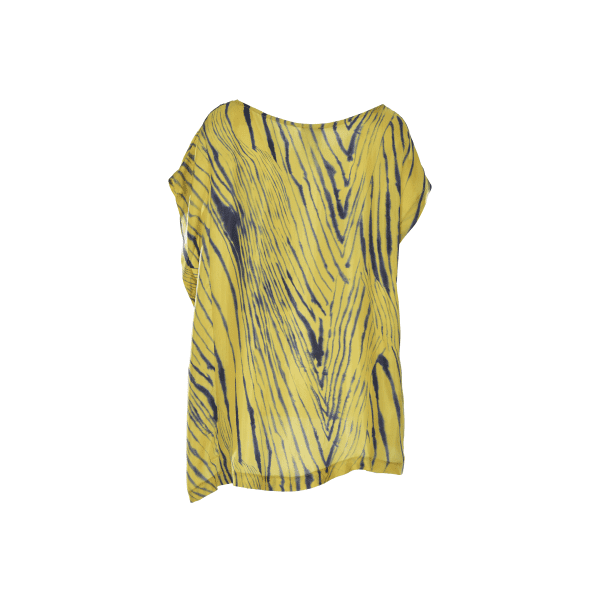 Lotus Eaters Level Blouse in Mustard and Navy - Image 2
