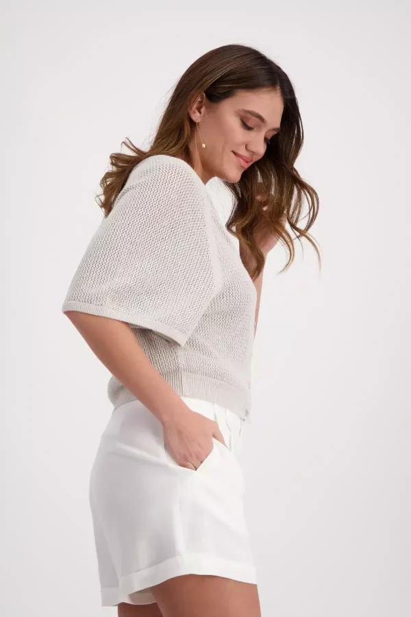 Monari Lurex Ajour Cardigan - Image 2