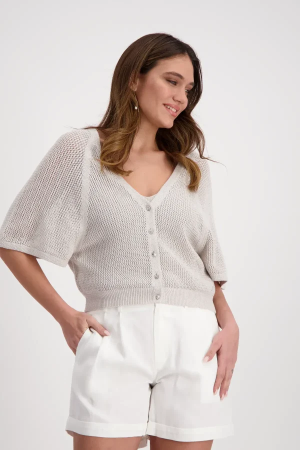 Monari Lurex Ajour Cardigan