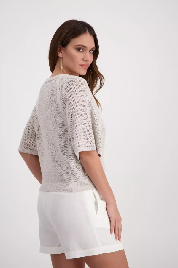 Monari Lurex Ajour Cardigan - Image 4