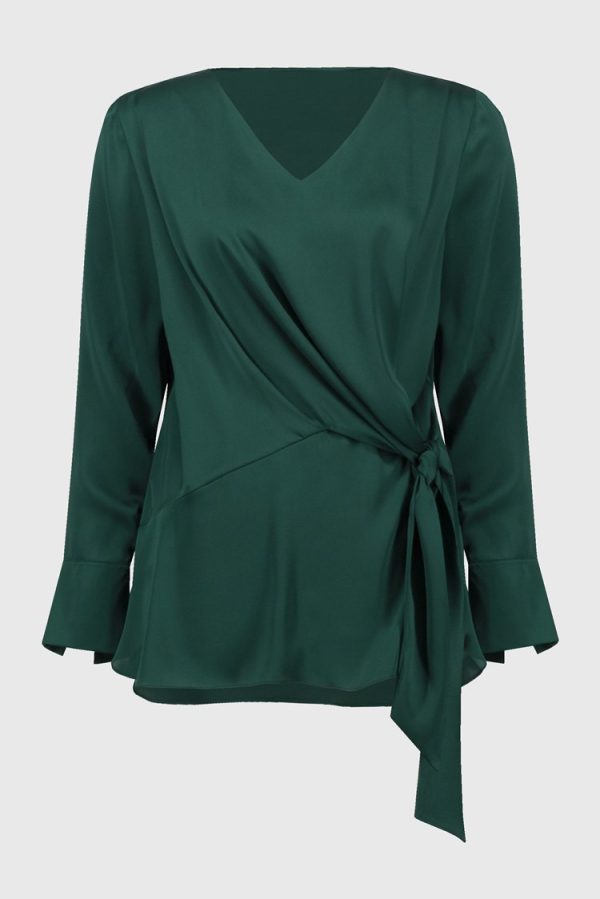 Joseph Ribkoff Satin Front Tie Straight Tunic - Image 6