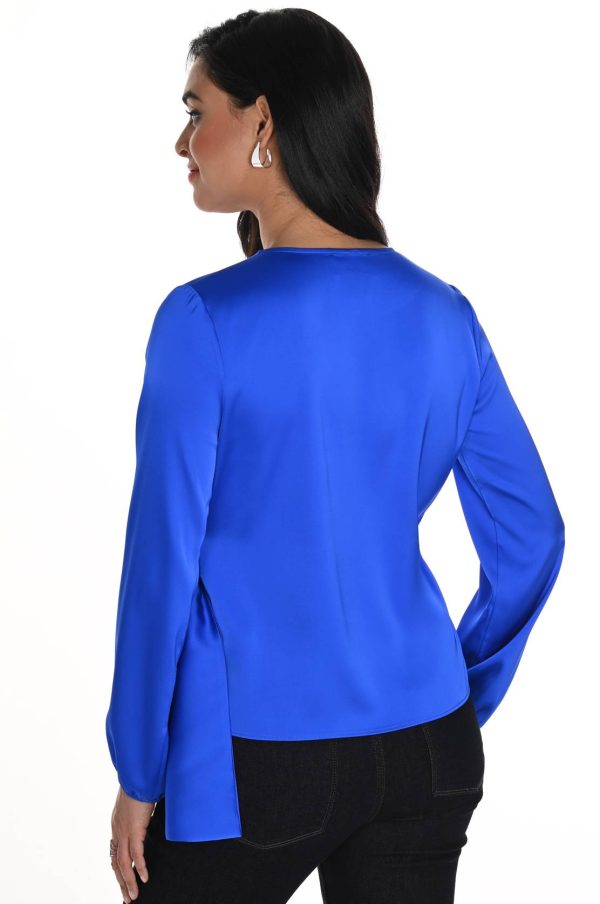 Frank Lyman Satin Wrap Style Top - Image 2