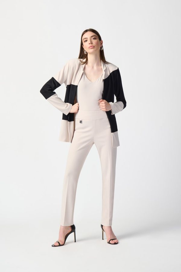 Slim-fit classic tailored pull-on slim pants