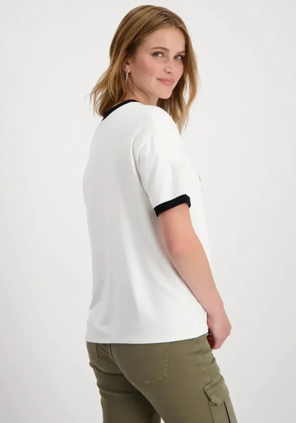Monari T-Shirt with Black Rhinestone Print - Image 3