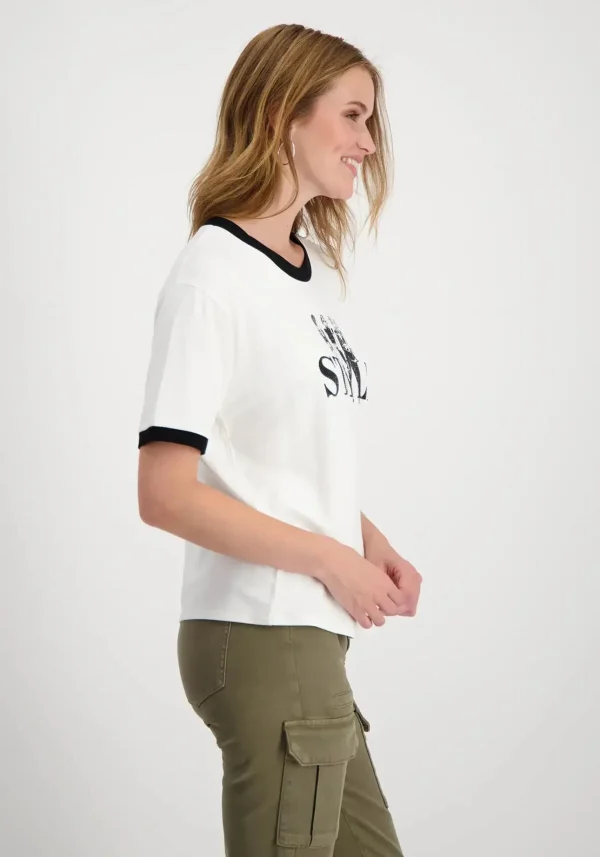 Monari T-Shirt with Black Rhinestone Print - Image 2