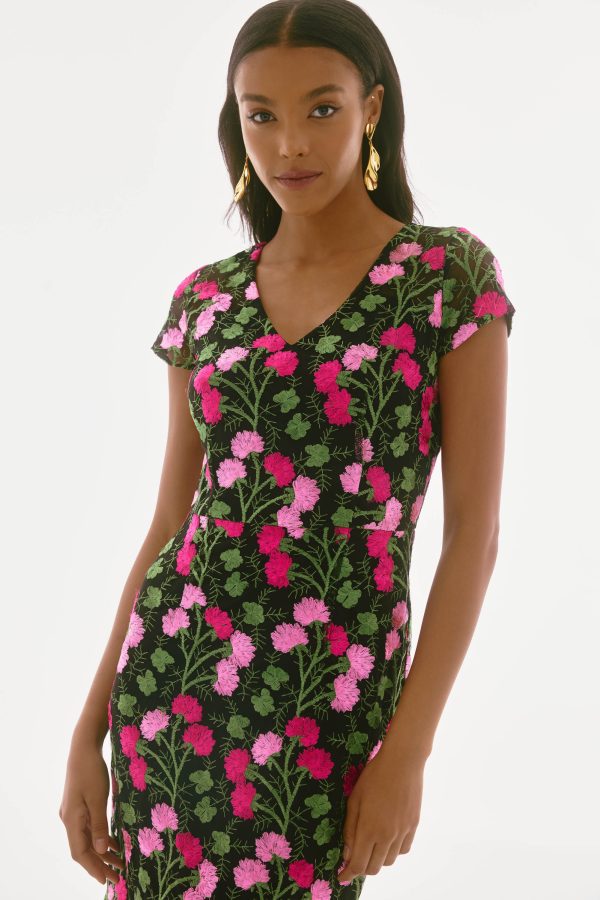 Floral Embroidered Flounce Dress - Image 4