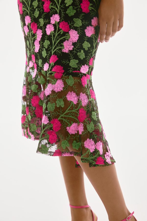 Floral Embroidered Flounce Dress - Image 3