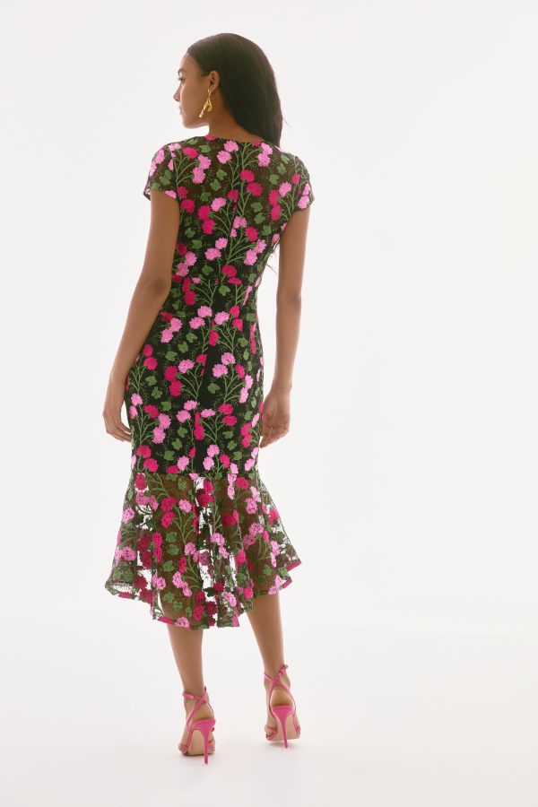 Floral Embroidered Flounce Dress - Image 2