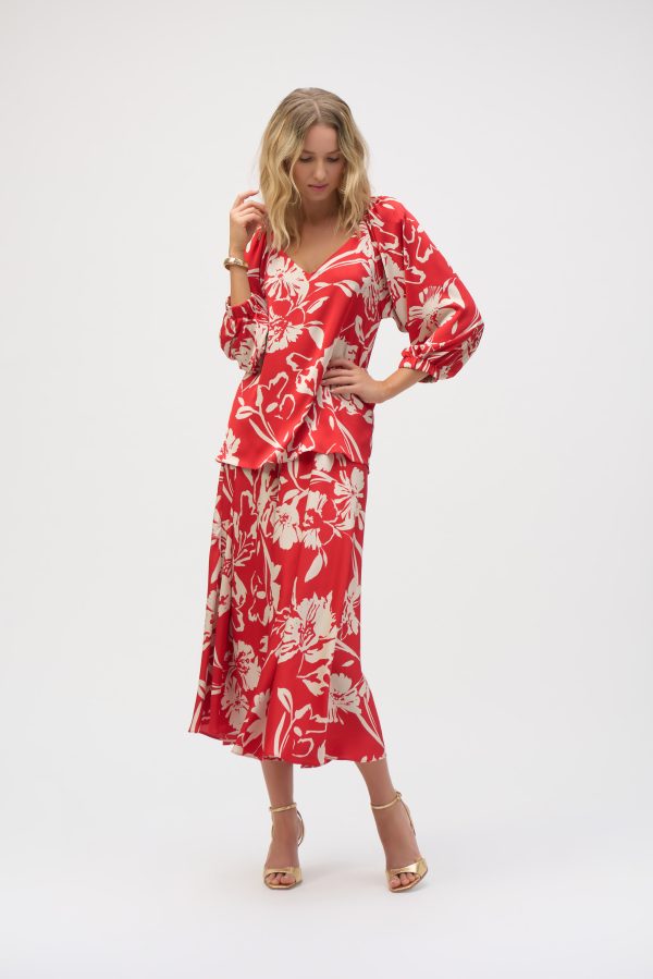 Satin Floral Print Top - Image 2