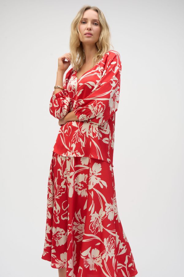 Satin Floral Print Top - Image 7