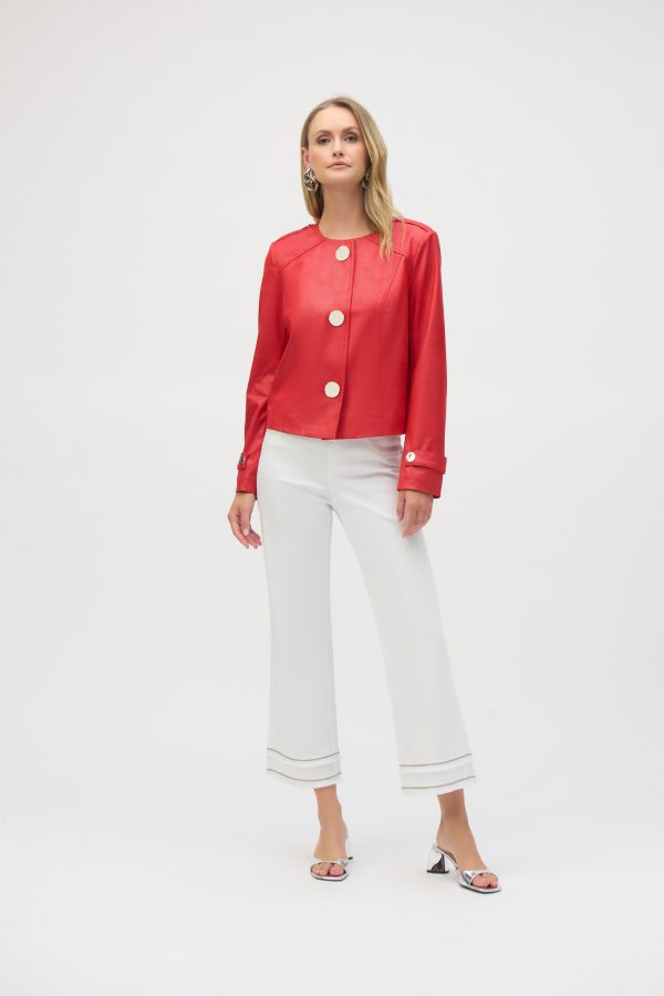 Foiled Faux Suede Boxy Jacket - Image 2