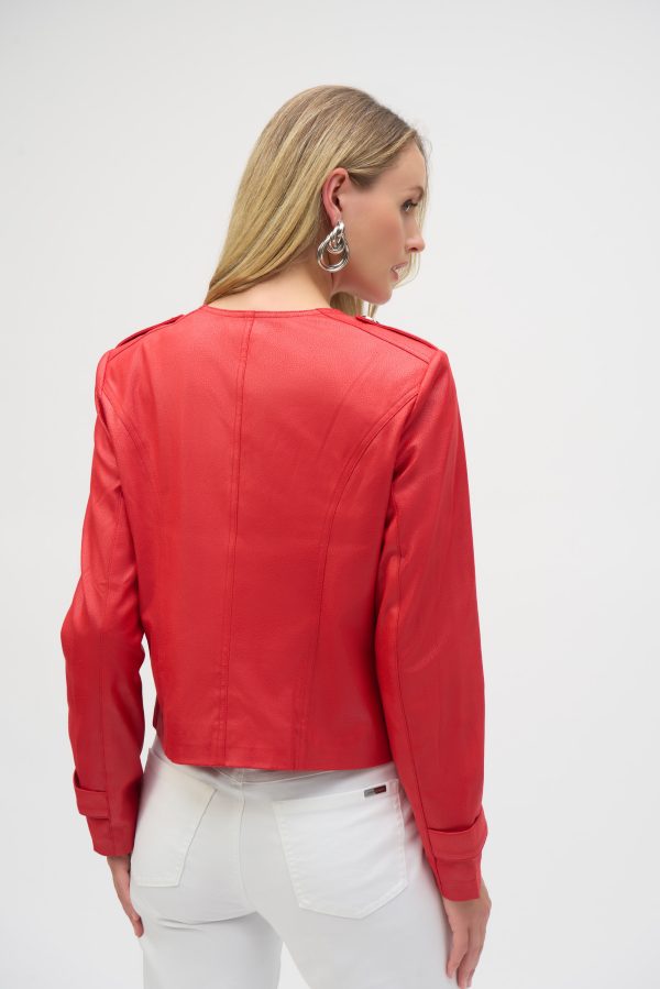 Foiled Faux Suede Boxy Jacket - Image 5