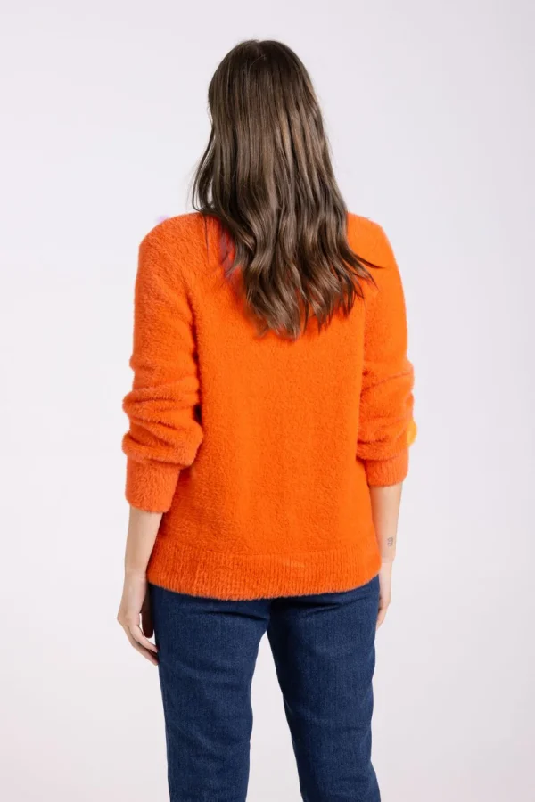 Fluffy Cardigan - Tangerine - Image 3