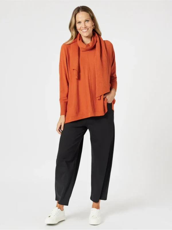 Stay stylish and warm with the versatile Remy Scarf Knit.This 2 in 1 acts as both a scarf and a knitted top, perfect for keeping you cosy in colder weather.