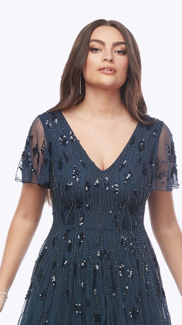 Tea Length Beaded Dress - Image 2