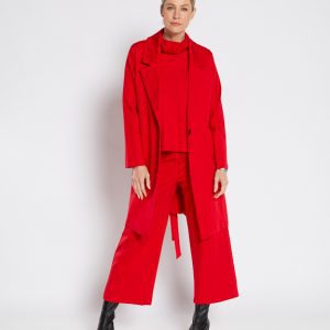 The classic trench, re-imagined in a ponte fabric for movement and all day comfort.  A statement piece that will look great in any formal or casual setting.