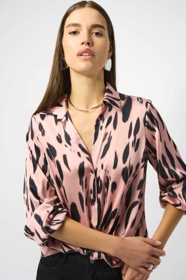 Recycled Satin Print Top
