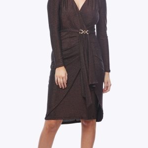 Metallic Stretch Jersey Dress