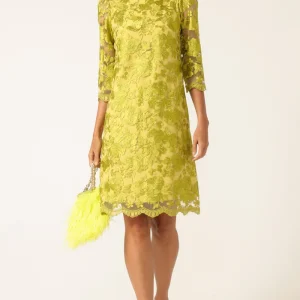 Layla Shift Dress - Chartreuse