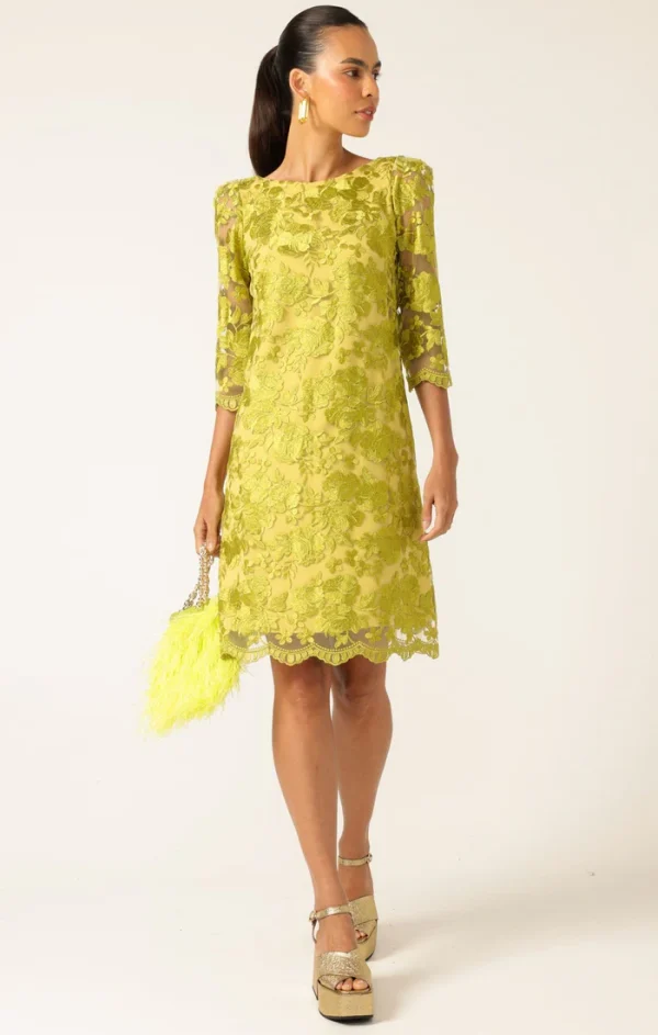 Layla Shift Dress - Chartreuse