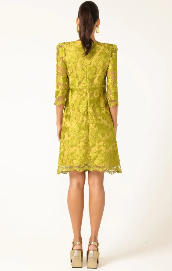 Layla Shift Dress - Chartreuse - Image 7