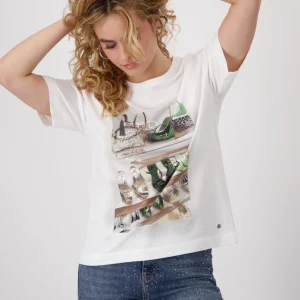 T-Shirt with Shoe and Bag Print