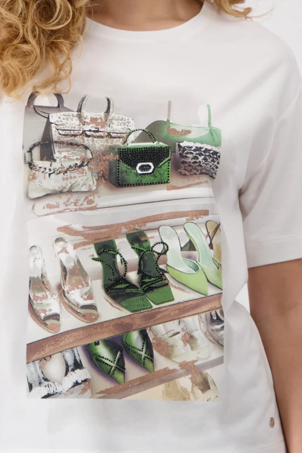 T-Shirt with Shoe and Bag Print - Image 6