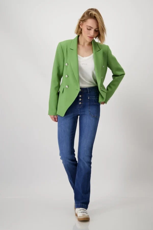 Double-Breasted Blazer in Avocado