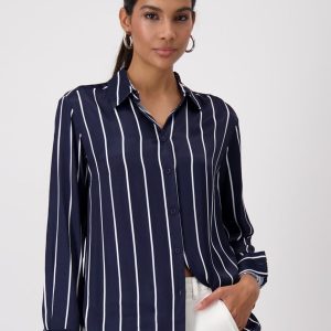 Striped Satin Blouse